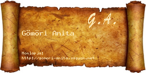Gömöri Anita névjegykártya